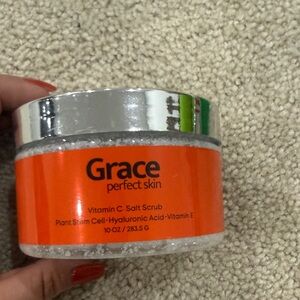 Grace Vitamin C Salt Scrub in Orange Jar